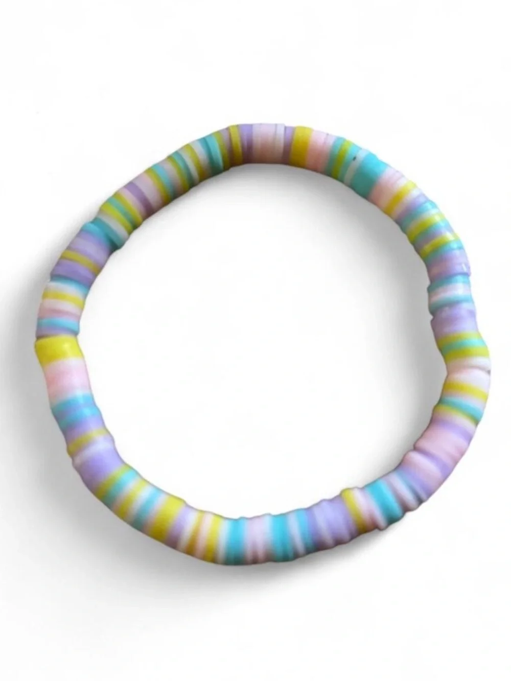 Pastel 'ANTI HERO' Beaded Bracelet Set - White & Multicolor